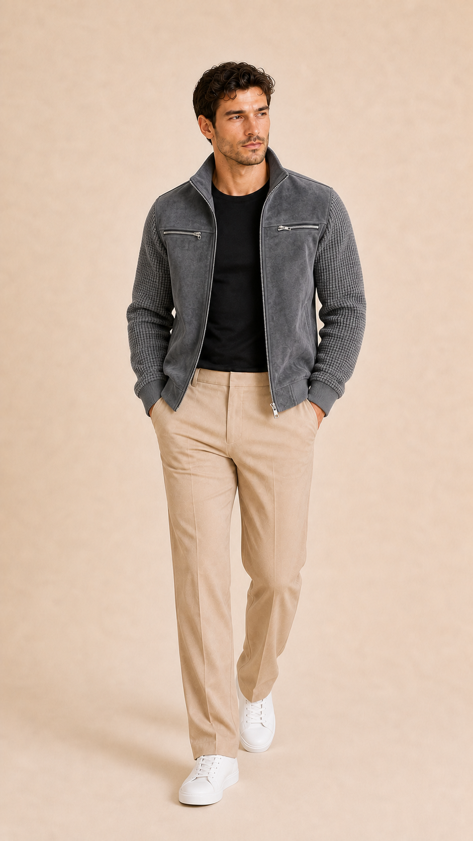 Hudson – Chaqueta retro texturizada