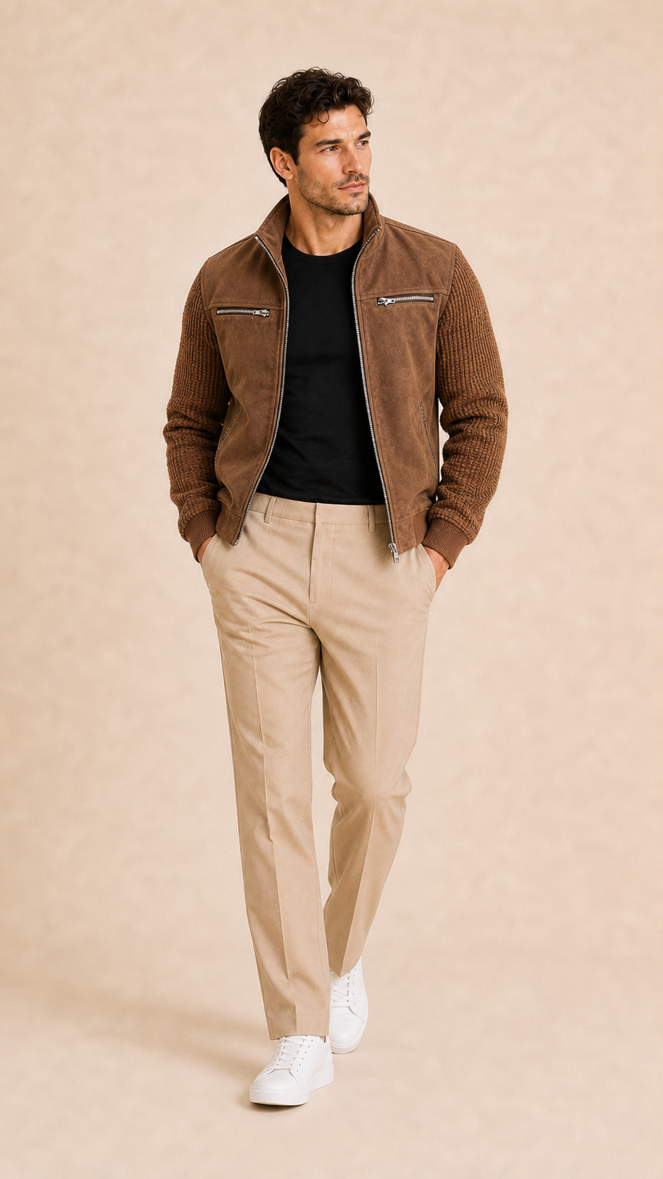 Hudson – Chaqueta retro texturizada