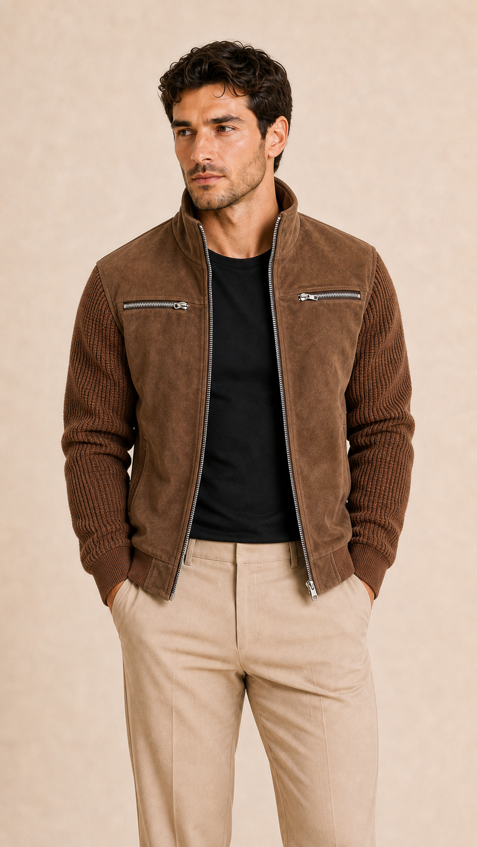 Hudson – Chaqueta retro texturizada